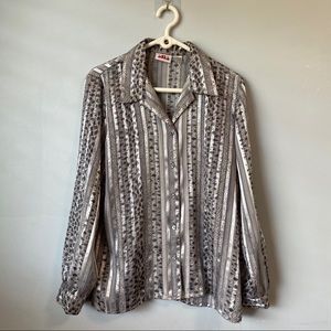 Vintage Animal Print Blouse